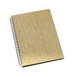 Caderno de Negócios Capa Metalizada Grande Dourado