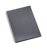 Caderno de Negócios Capa Metalizada Grande Preto